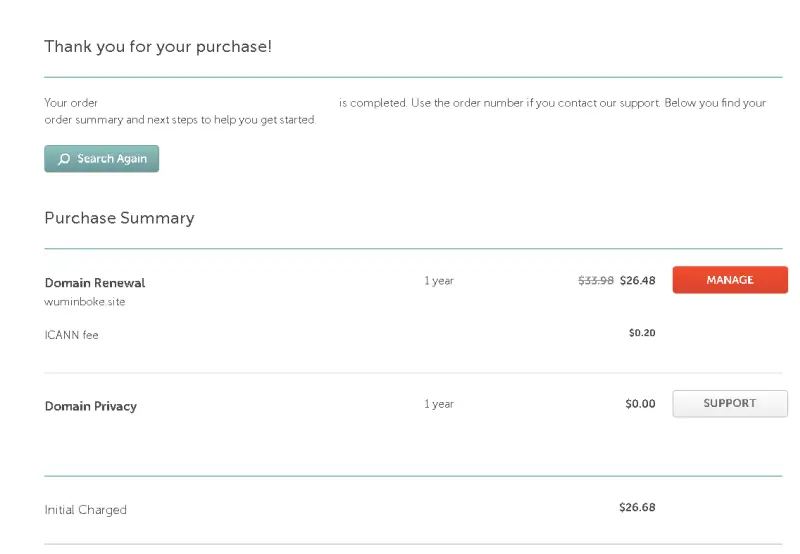 Domain Invoice